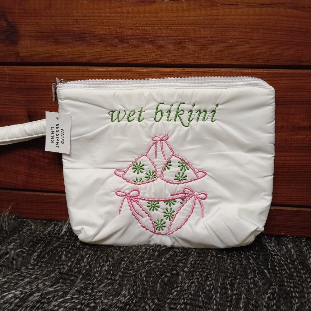 Wet Bikini Storage Pouch with Water Resistant Lining